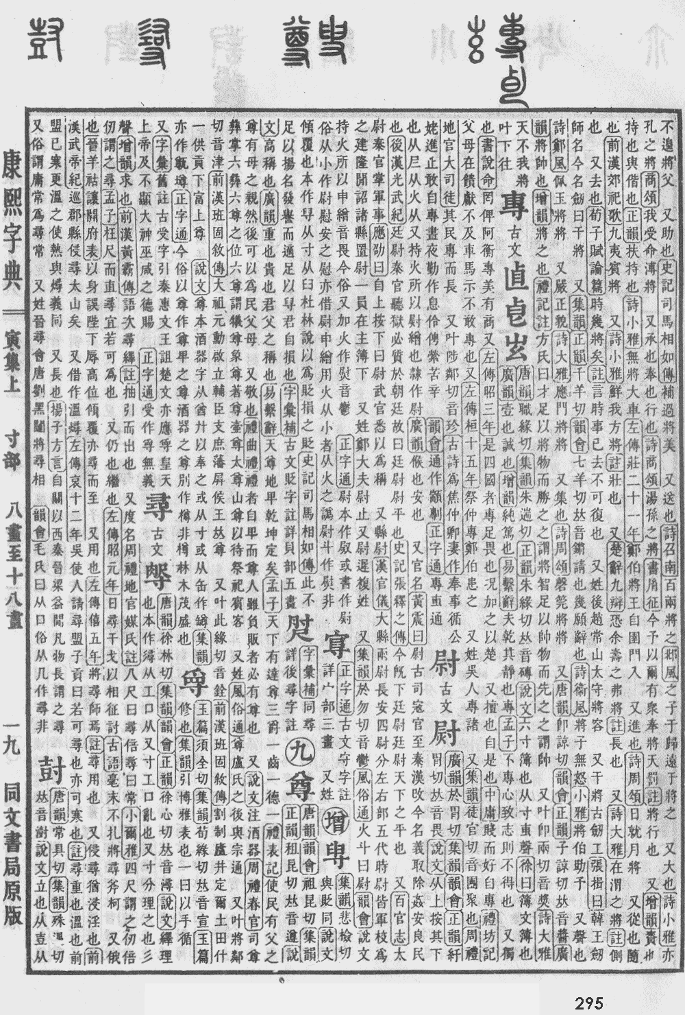 康熙字典第295页图片